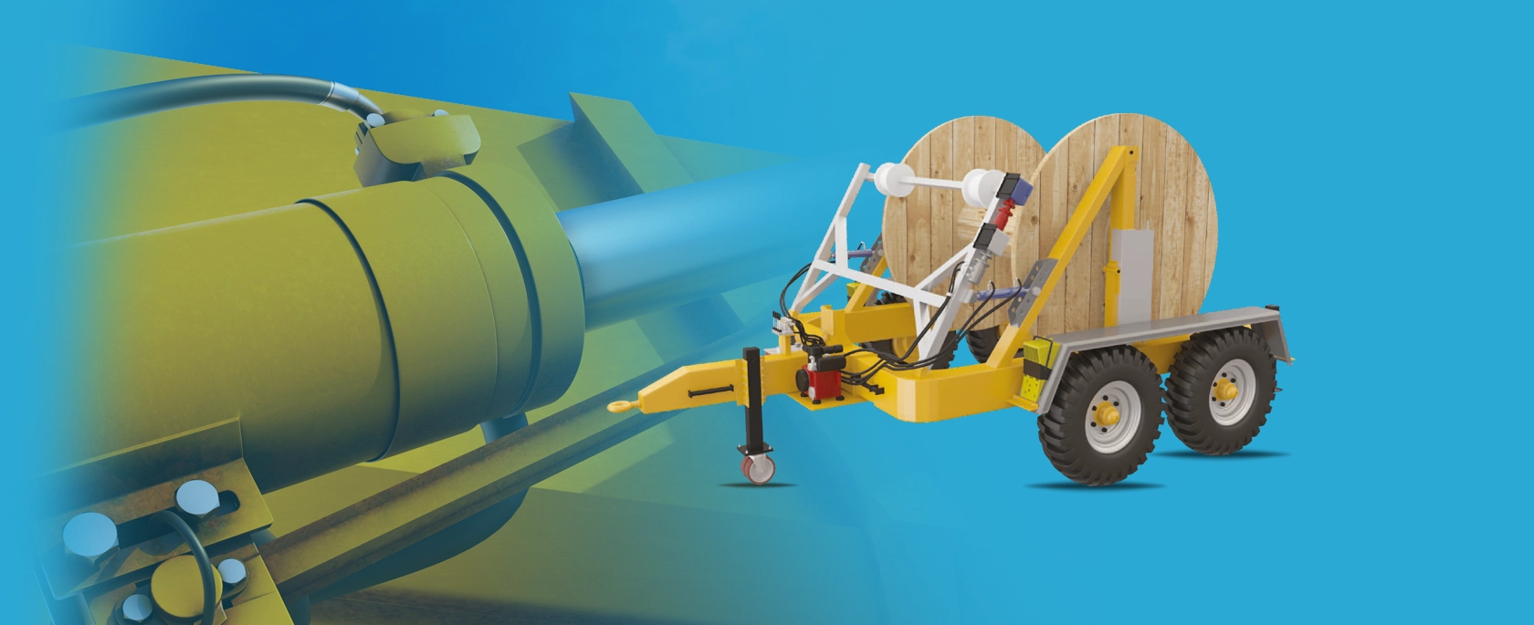FULL HYDRAULIC CABLE DRUM TRAILERS SLIDER FULL HYDRAULIC CABLE DRUM TRAILERS SLIDER