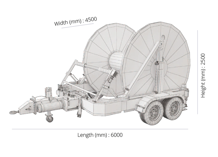 Full Hydraulic Cable Drum Trailers 30 tons Full Hydraulic Cable Drum Trailers 30 tons