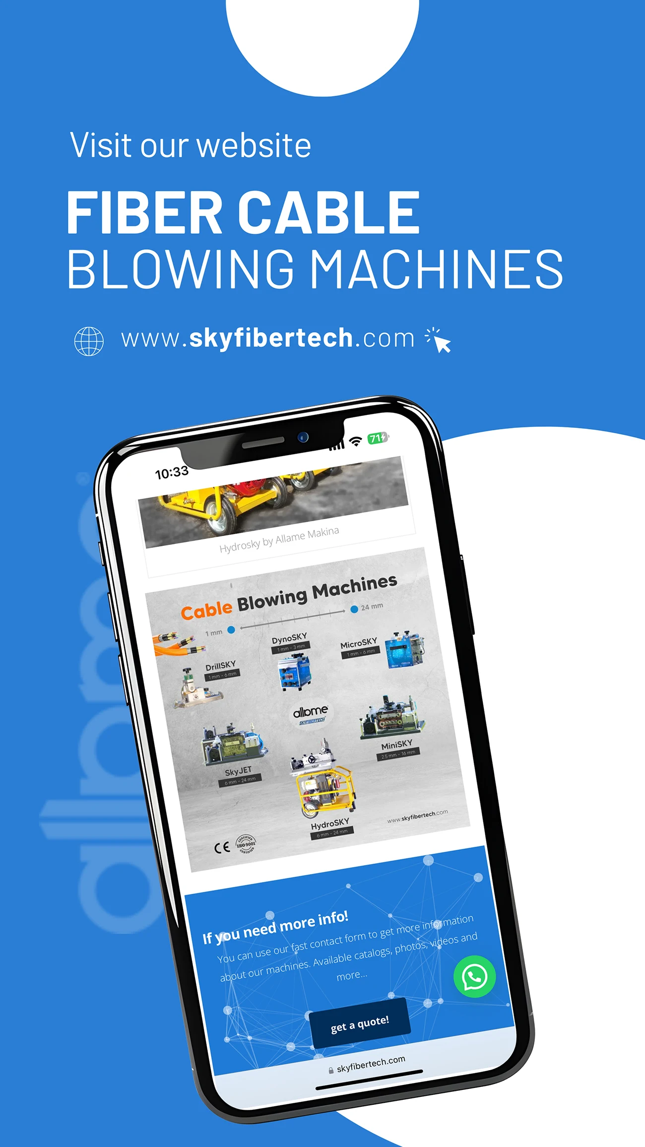 fiber cable blowing machines skyfibertech