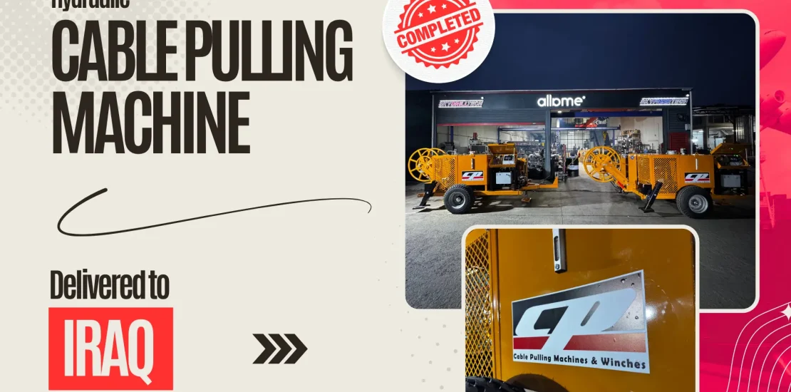 Delivery of 2 Units 7 Ton Cable Pulling Machines to Iraq